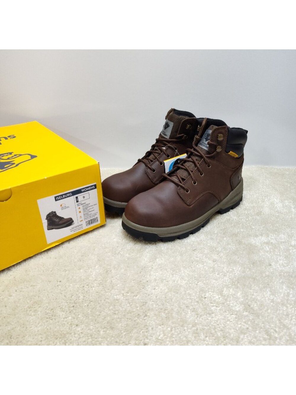 Herman Survivors Womens US 9 Iselburg Brown Steel Toe Waterproof Work Boots NIB